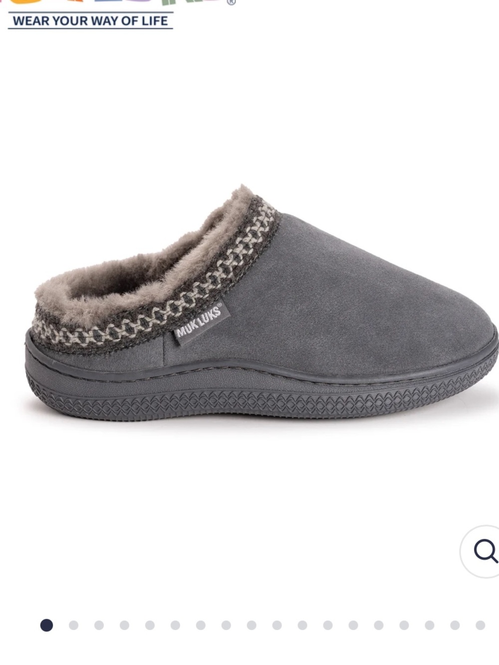 NWT MENS MUK LUK COZY INDOOR/outdoor SLIPPERS SUZE LARGE 11-12
